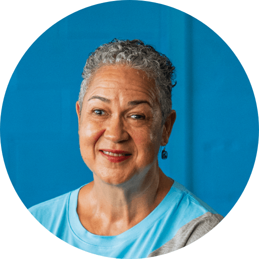 an image of an older woman with short hair